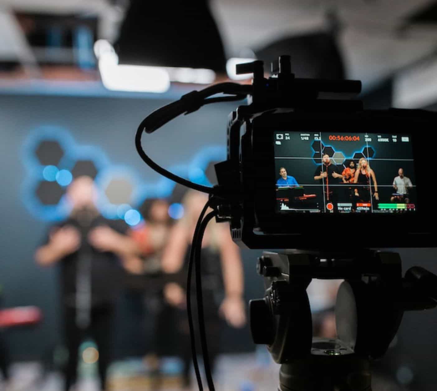 Camera recording people.